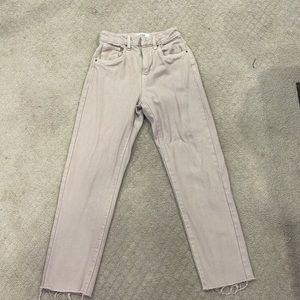 cotton on size 2 beige straight leg jeans